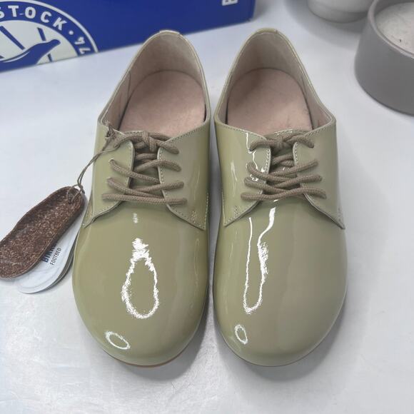 Birkenstock Saunders Patent Leather Clog Cloud Patent Women 5/Men 3 NWB Regular - Picture 5 of 10